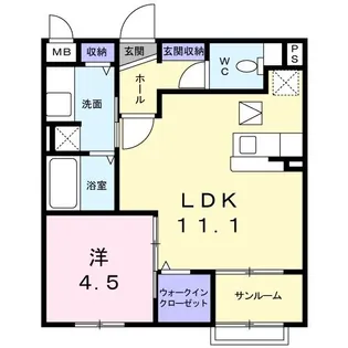 エナジー参番館【1階】の間取り