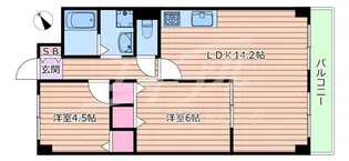 クレアメゾン千里【4階】の間取り