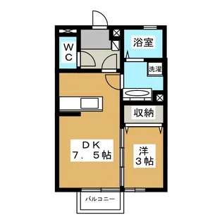 セジュール桐原【1階】の間取り