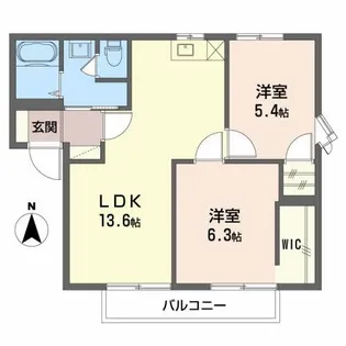 カサベルデB【2階】の間取り