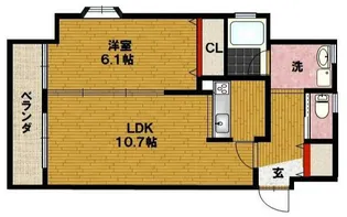 ダイコー水前寺駅通り6【7階】の間取り