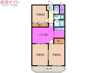 ナカザトガーデンテラス【2階】の間取り