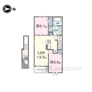 カレント綾部【2階】の間取り