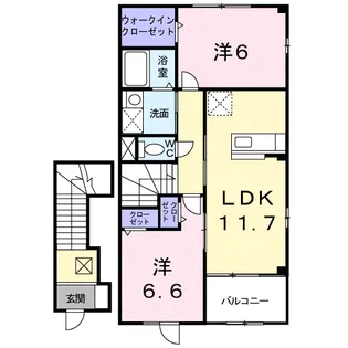 カーサ・プリムラ【2階】の間取り