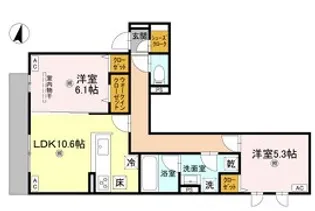 D-residence枚方上之町【1階】の間取り