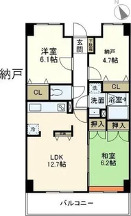 ウエストヴィレッジ【2階】の間取り