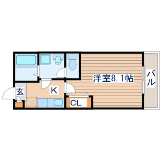 クレフラスト苦竹駅北【2階】の間取り