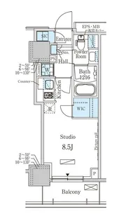 パークアクシス赤塚【8階】の間取り