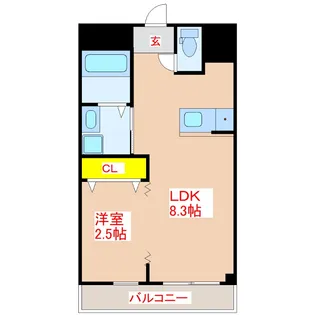 ウイング武【6階】の間取り