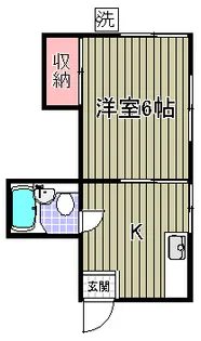 志貴コーポ【1階】の間取り