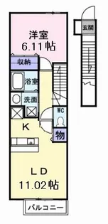 ガーデンハウスやしろ I【2階】の間取り
