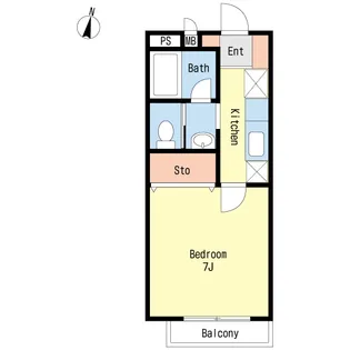シャン・ド・フルール弐番館【2階】の間取り