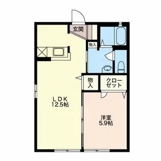 ガーデンパレス神野 A【1階】の間取り