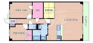 ミストラル岸部南【8階】の間取り