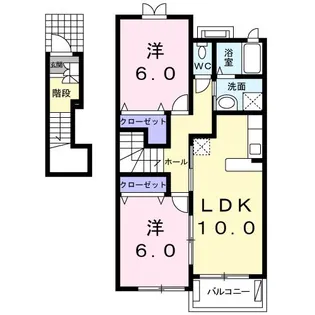 アプローズS・T【2階】の間取り