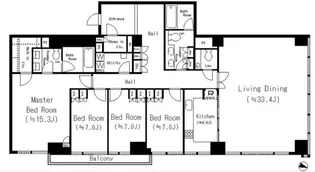 レジディア市谷砂土原【2階】の間取り