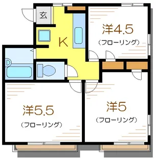 宮崎ハイツ【2階】の間取り