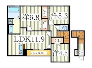 なんてんの郷 II【2階】の間取り