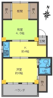 東灘サチハイツ【5階】の間取り