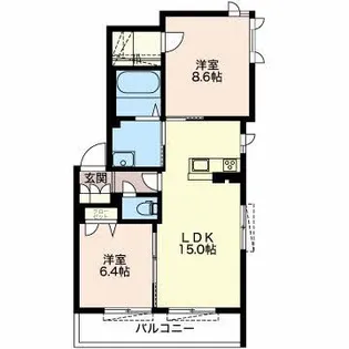 ヴィラ ポルトフィーノ【3階】の間取り