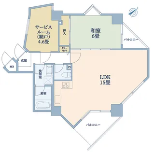 ノバオリンピアードタワー【9階】の間取り