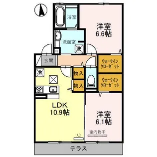 ベル フェリシア【1階】の間取り
