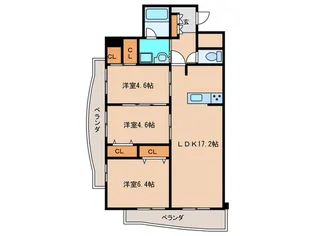 ベルメゾン高取グラース【3階】の間取り