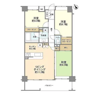 アトランティス綾瀬【8階】の間取り