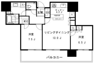 六本木グランドタワーレジデンス【13階】の間取り