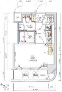 グリフィン横浜・桜木町十番館【5階】の間取り