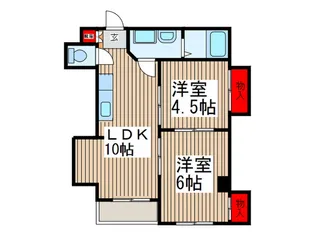 進栄マンション【2階】の間取り