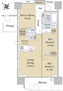 シティハウス巣鴨【11階】の間取り