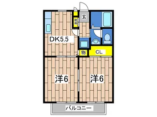 シャルマン【1階】の間取り