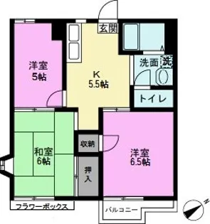 メイプル【2階】の間取り