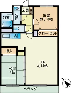 セザール姪浜【2階】の間取り