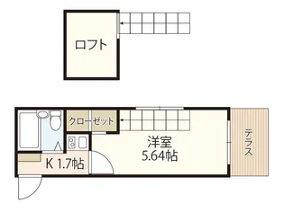 リバーサイド楽々園【1階】の間取り