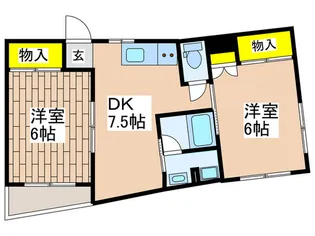 第六カイビル【3階】の間取り