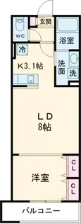 KLEIS前橋本町【3階】の間取り