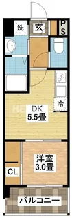 modern palazzo平和公園【4階】の間取り