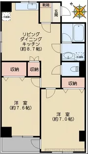 ライズ早川【2階】の間取り