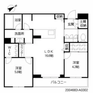 シャーメゾンステージ青葉【3階】の間取り