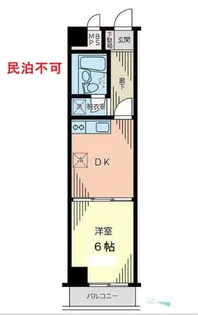 分譲賃貸 ダイアパレス幡ヶ谷 D【7階】の間取り