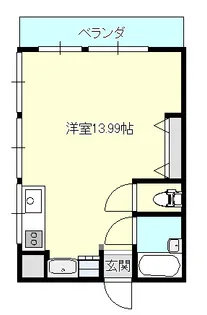 ロイヤルマンション【2階】の間取り
