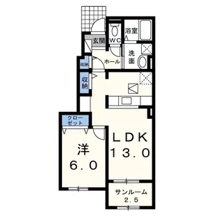 クラールハイム【1階】の間取り
