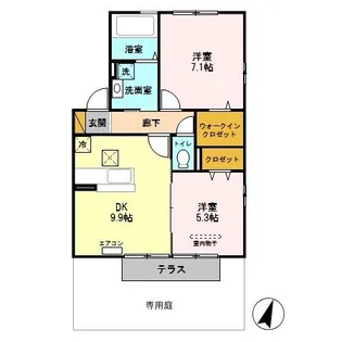 リビングゲートシティ VI・VII【1階】の間取り