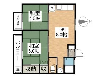 第二コーポひばり【2階】の間取り