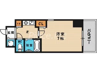 パラシオ南森町【6階】の間取り