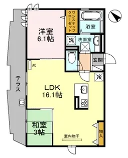 メゾンドリシェ【1階】の間取り