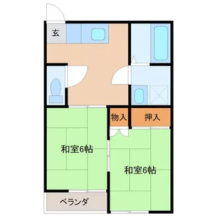 メゾンルーチェII【2階】の間取り