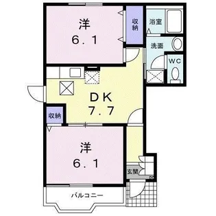 サンライズ倉持【1階】の間取り